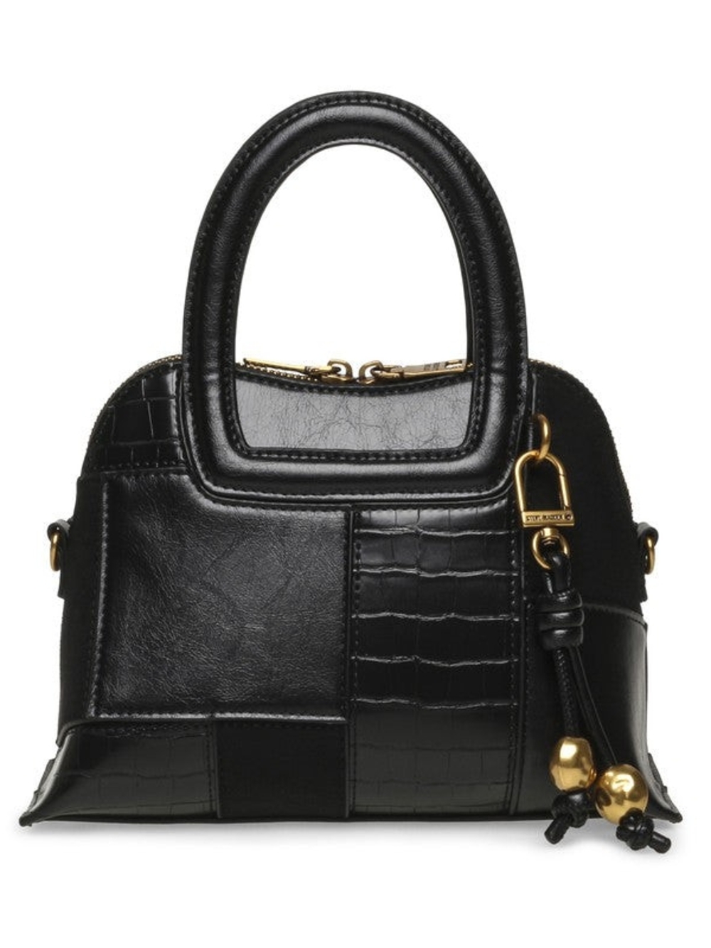 Steve Madden Black Patchwork Crossbody Handbag